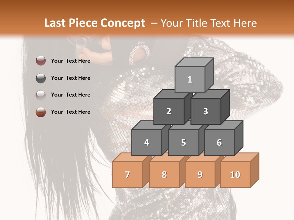 Headphones Girl PowerPoint Template