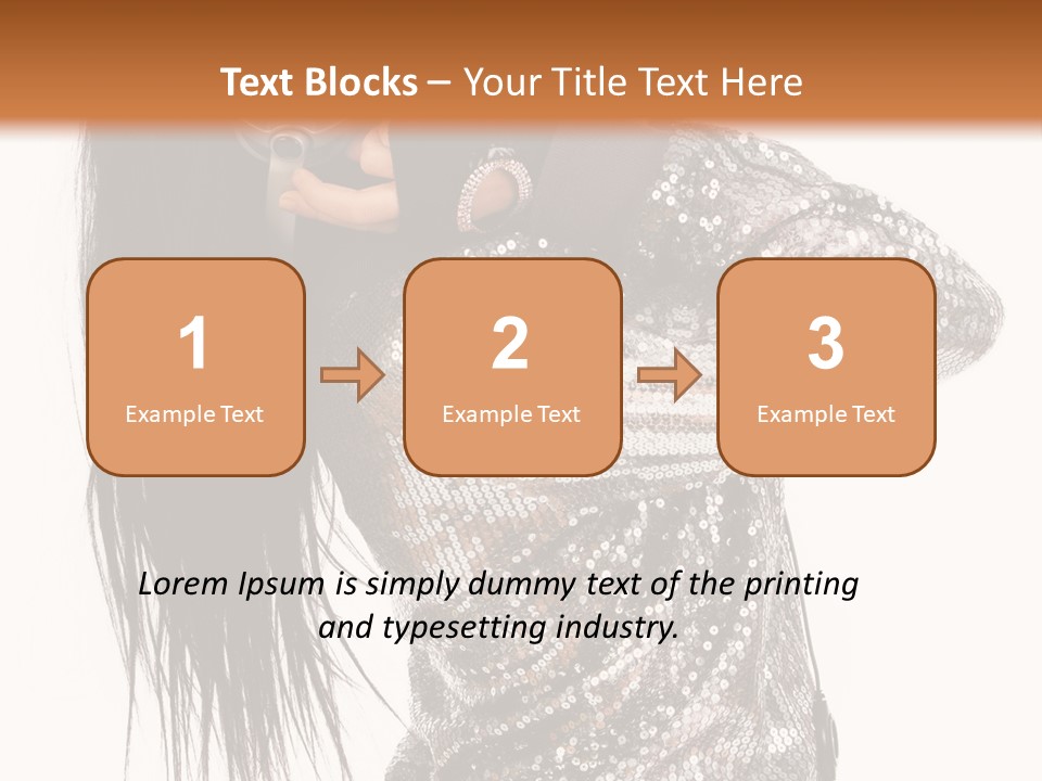 Headphones Girl PowerPoint Template