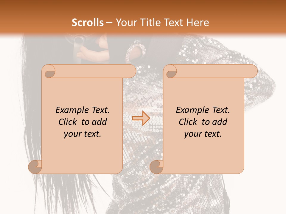 Headphones Girl PowerPoint Template