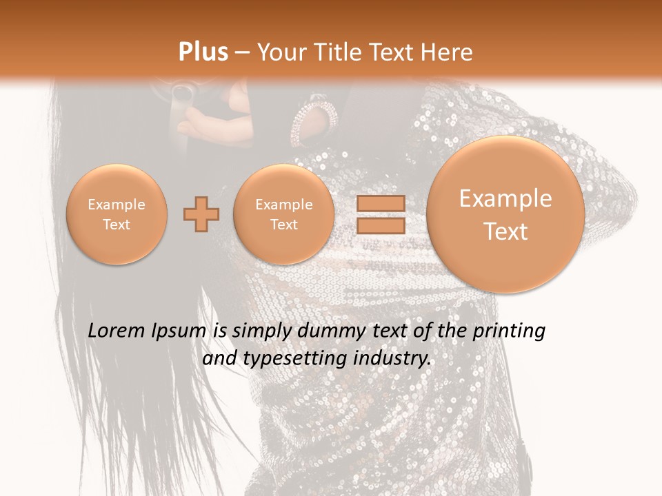 Headphones Girl PowerPoint Template