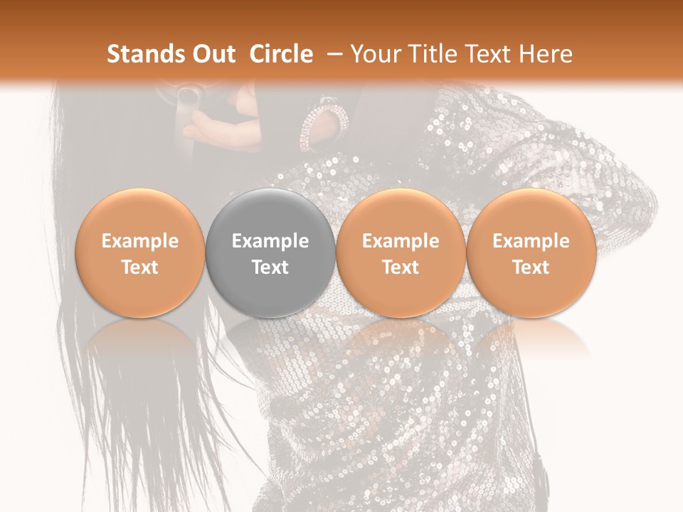 Headphones Girl PowerPoint Template