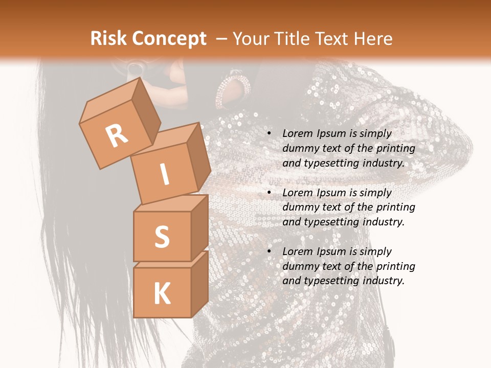 Headphones Girl PowerPoint Template