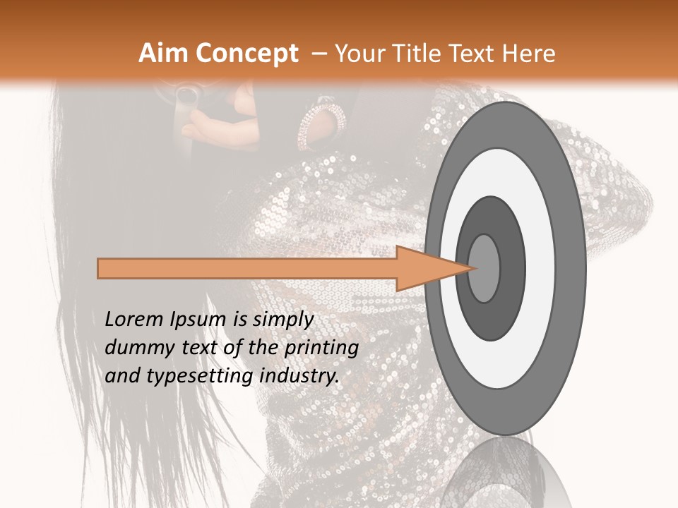 Headphones Girl PowerPoint Template