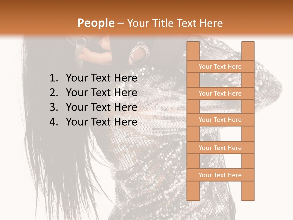 Headphones Girl PowerPoint Template