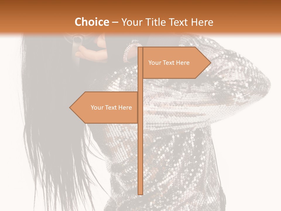 Headphones Girl PowerPoint Template