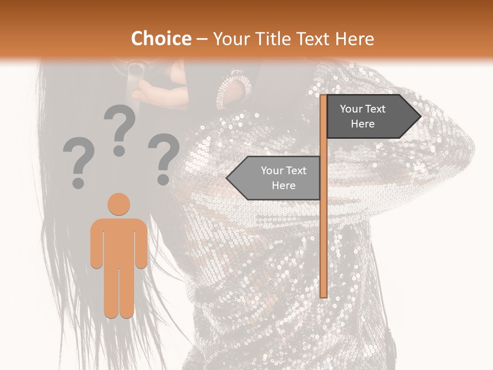 Headphones Girl PowerPoint Template