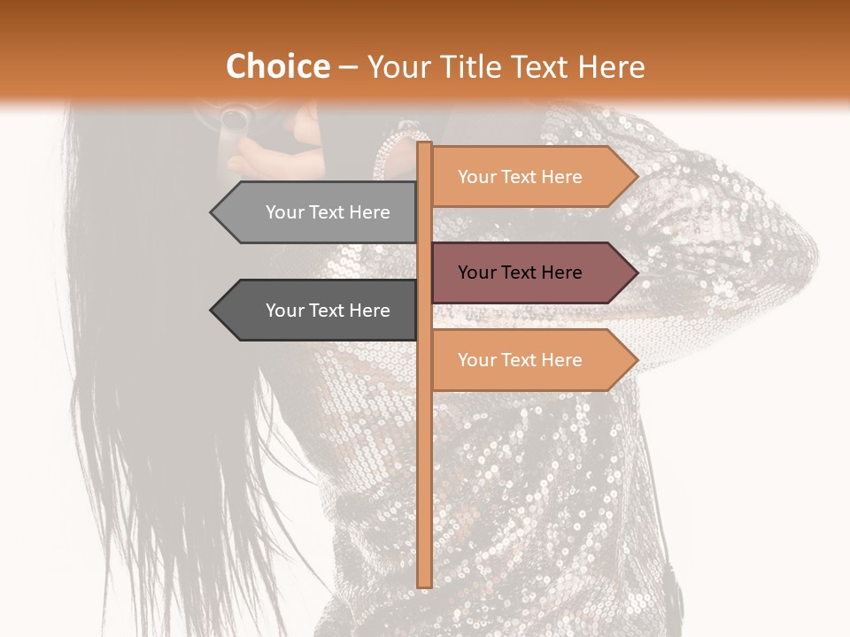 Headphones Girl PowerPoint Template