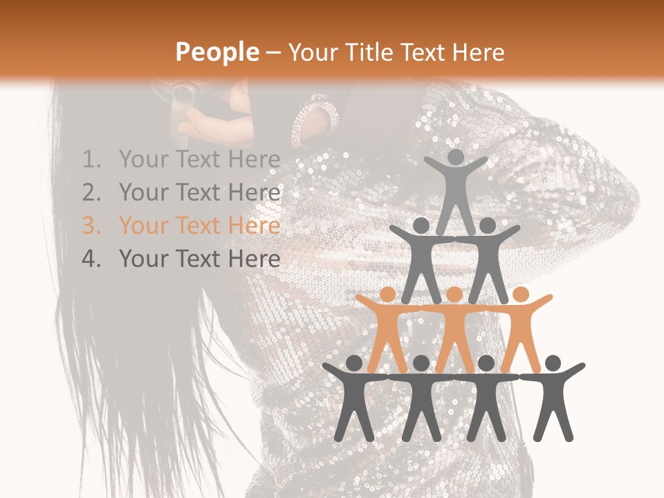 Headphones Girl PowerPoint Template