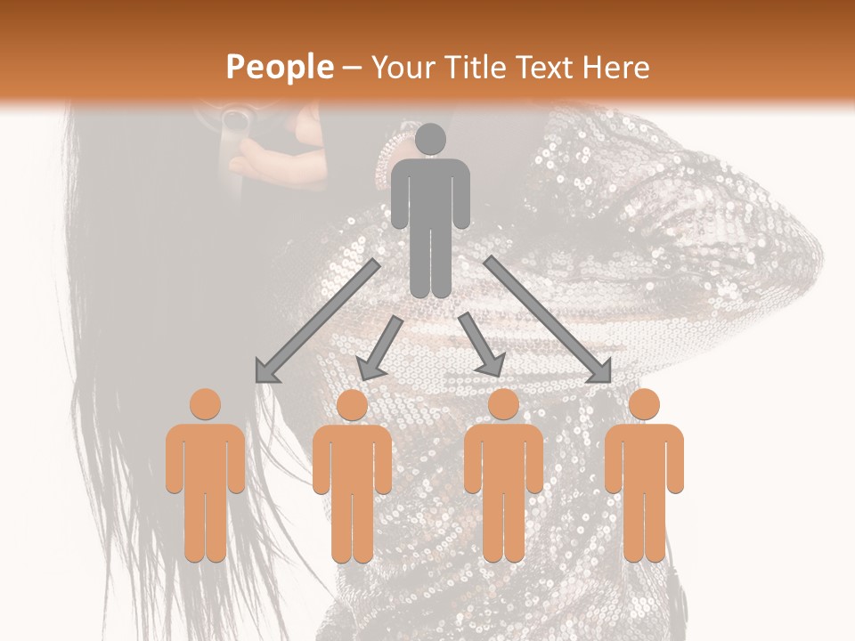 Headphones Girl PowerPoint Template