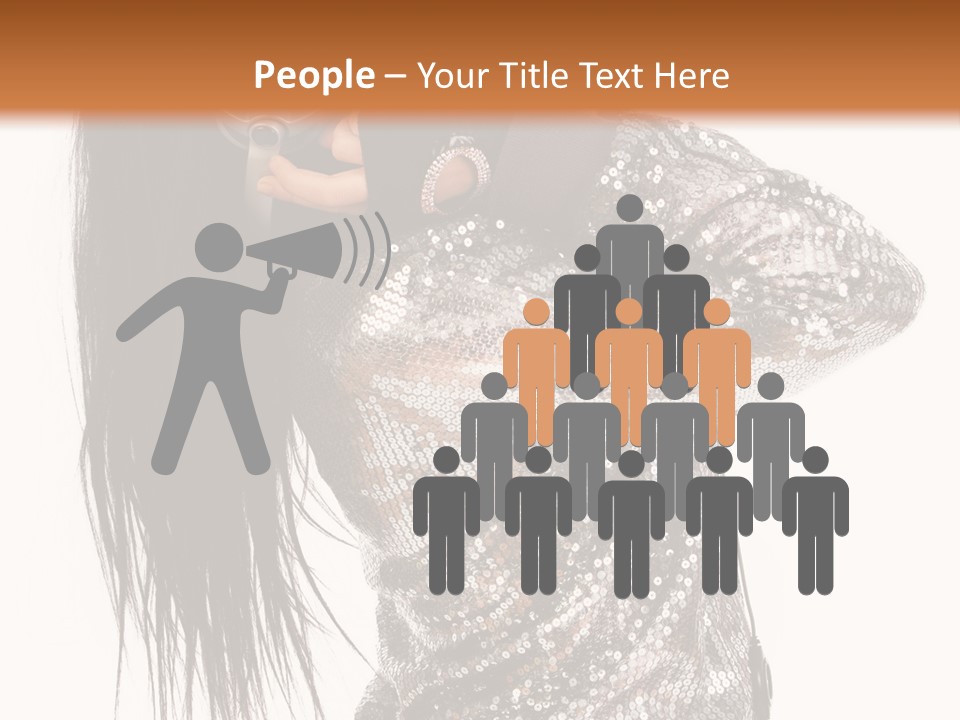 Headphones Girl PowerPoint Template