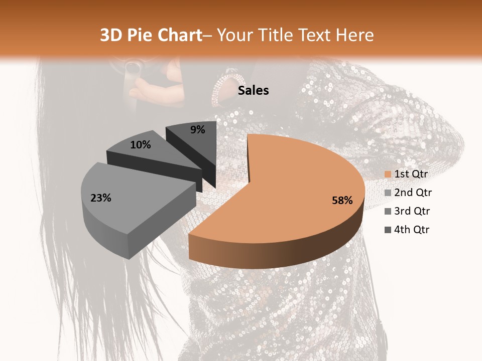 Headphones Girl PowerPoint Template