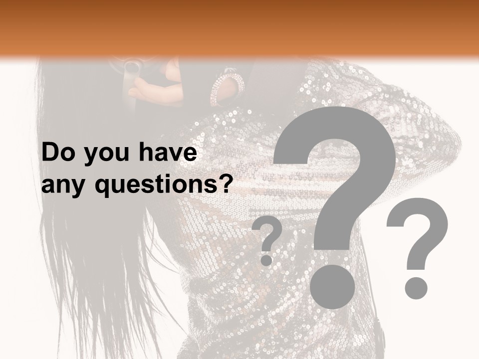 Headphones Girl PowerPoint Template