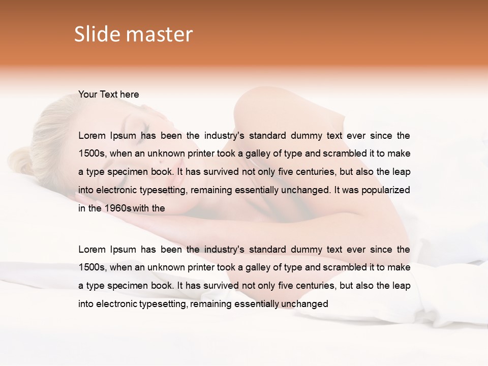 Woman Sleeping PowerPoint Template