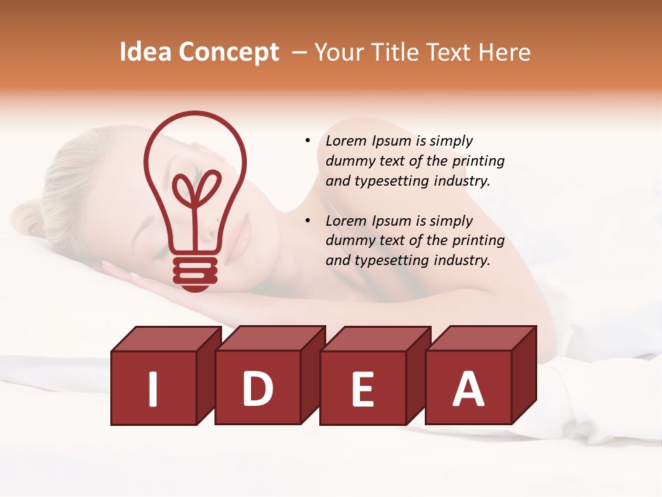 Woman Sleeping PowerPoint Template