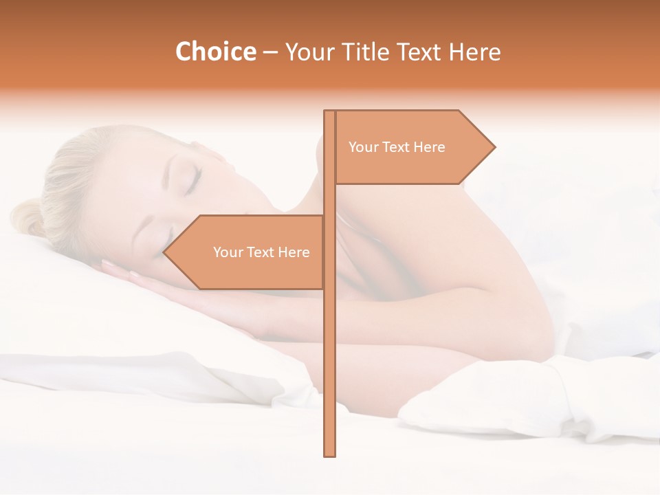 Woman Sleeping PowerPoint Template