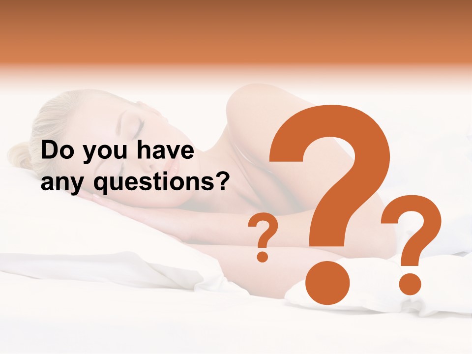 Woman Sleeping PowerPoint Template