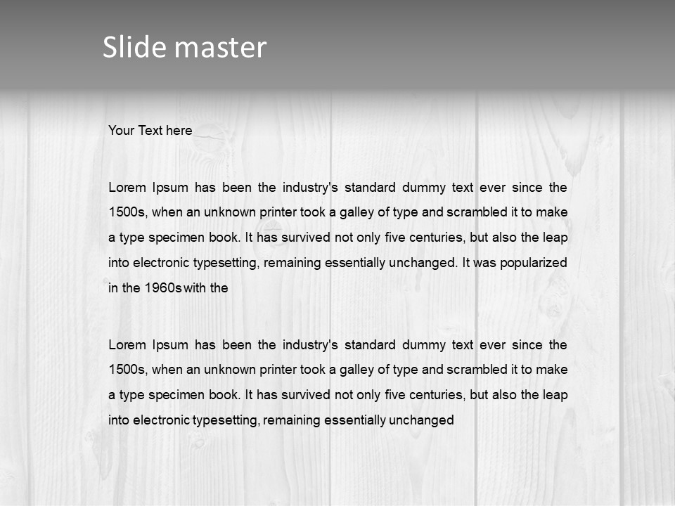 White Wood Texture PowerPoint Template