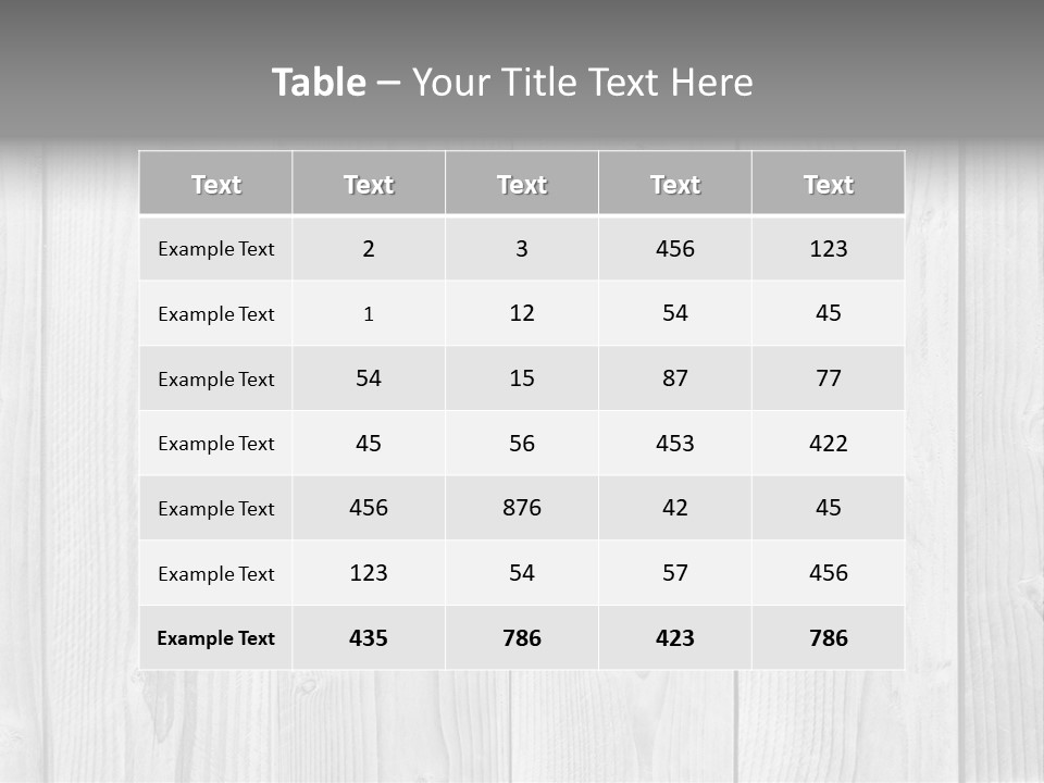 White Wood Texture PowerPoint Template