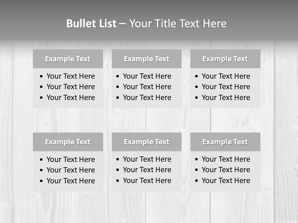 White Wood Texture PowerPoint Template