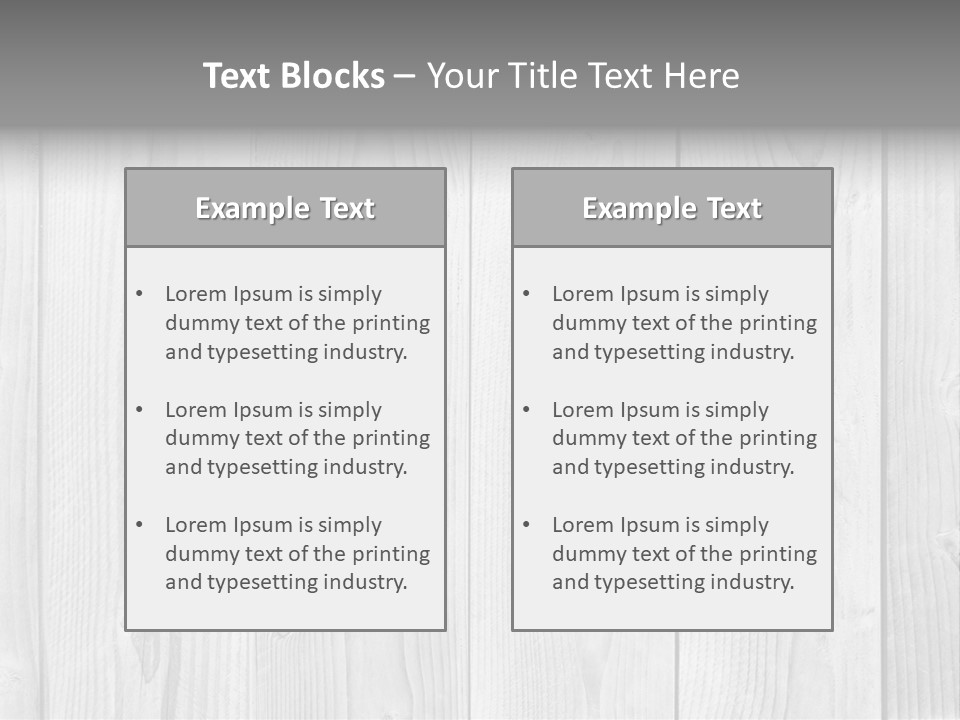 White Wood Texture PowerPoint Template