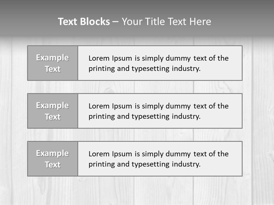 White Wood Texture PowerPoint Template