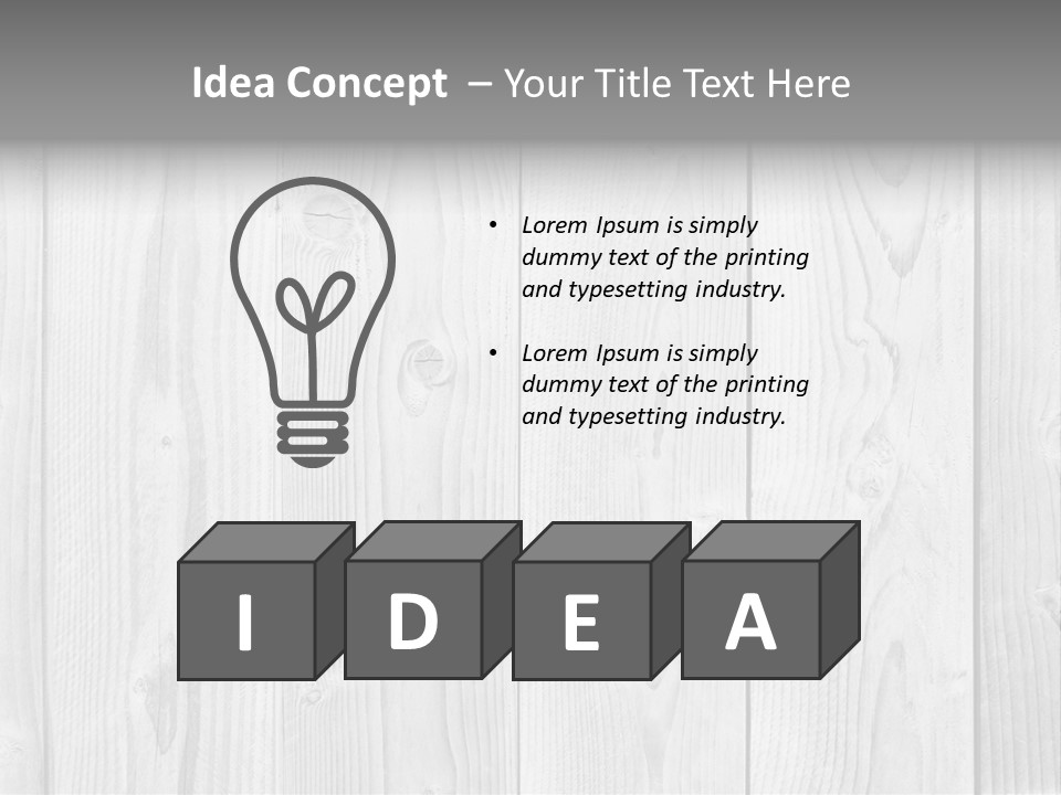 White Wood Texture PowerPoint Template