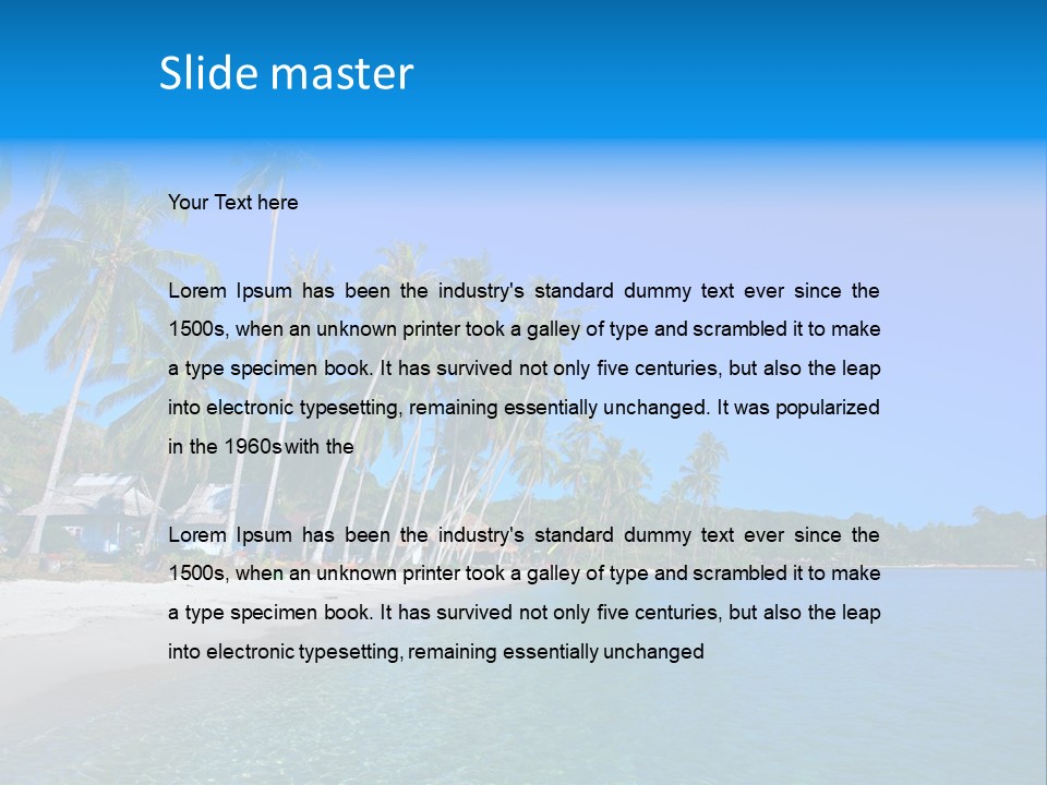 Swim Beauty Holiday PowerPoint Template