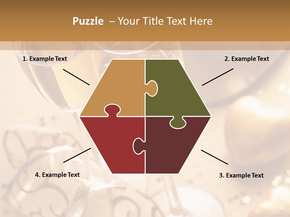 Happy New Year Champagne PowerPoint Template