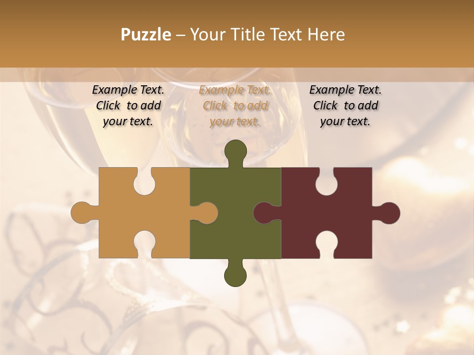 Happy New Year Champagne PowerPoint Template