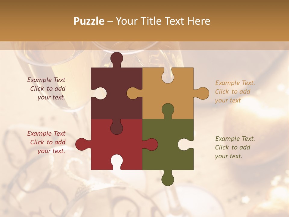 Happy New Year Champagne PowerPoint Template