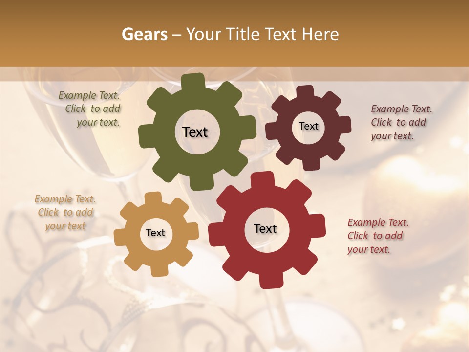 Happy New Year Champagne PowerPoint Template