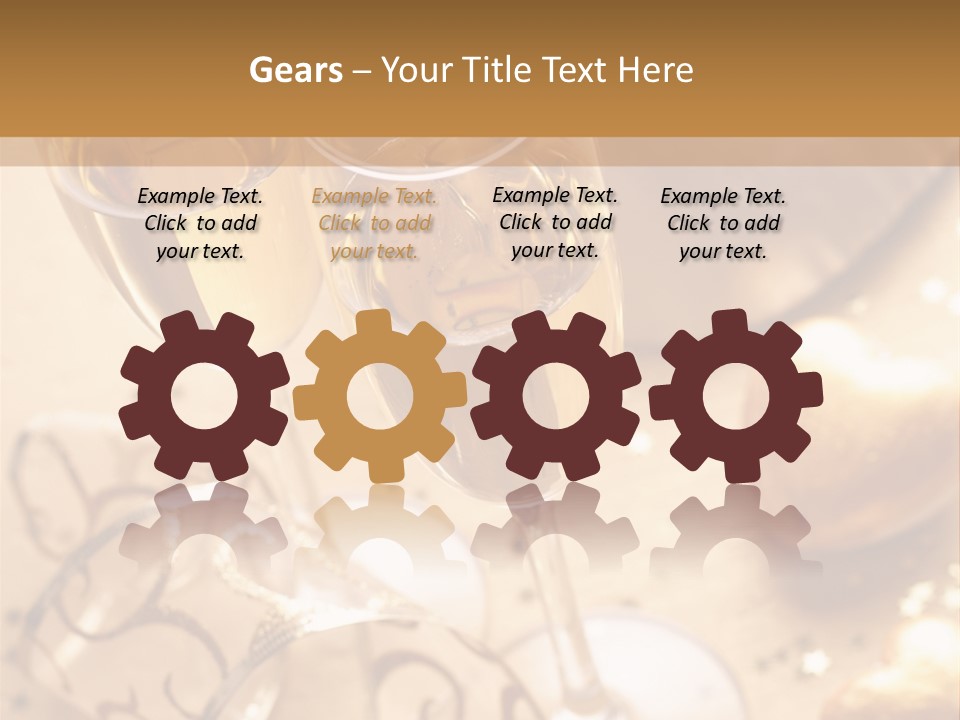 Happy New Year Champagne PowerPoint Template