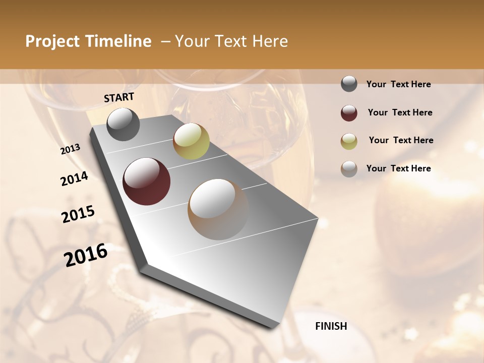 Happy New Year Champagne PowerPoint Template
