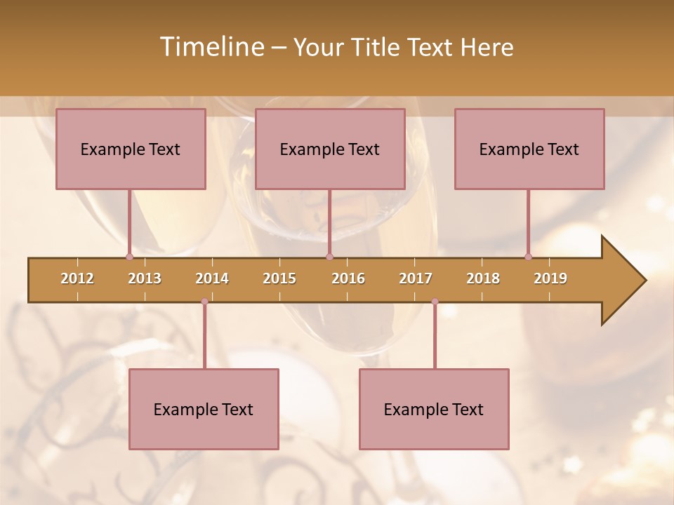 Happy New Year Champagne PowerPoint Template