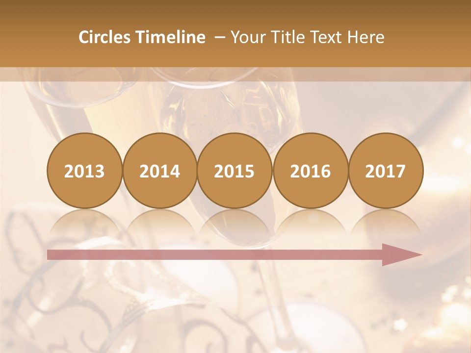 Happy New Year Champagne PowerPoint Template