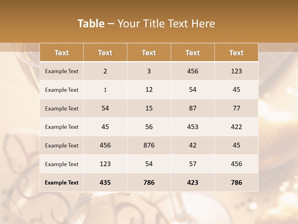 Happy New Year Champagne PowerPoint Template