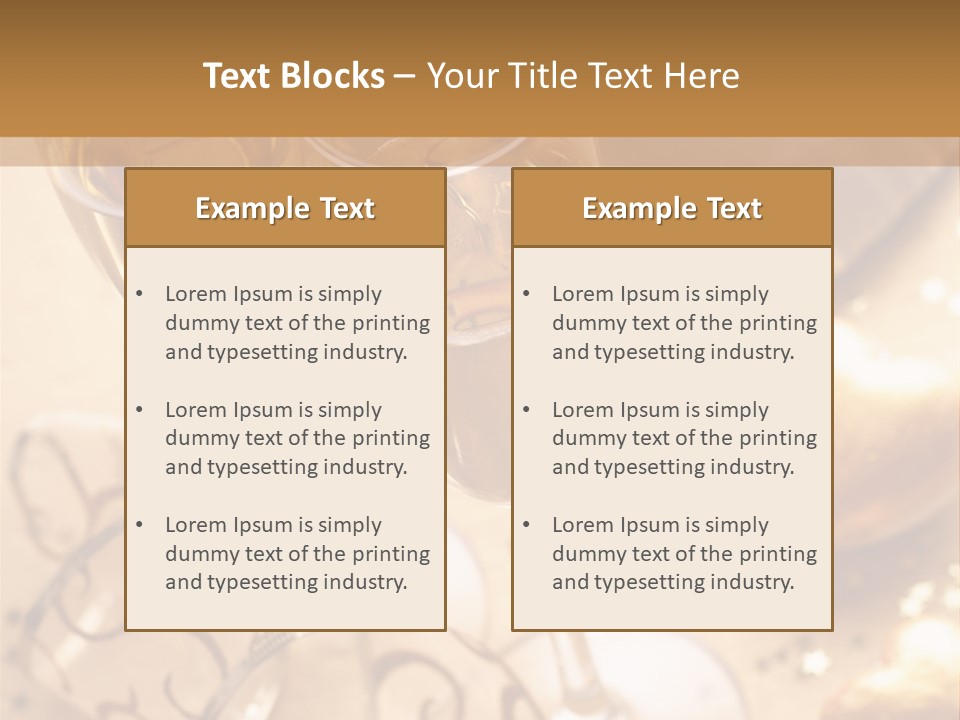 Happy New Year Champagne PowerPoint Template