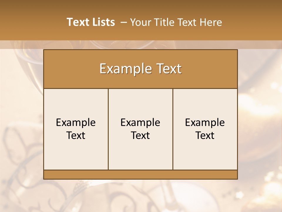 Happy New Year Champagne PowerPoint Template