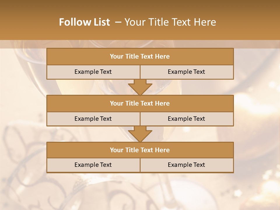 Happy New Year Champagne PowerPoint Template