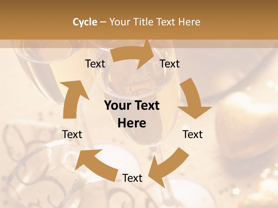 Happy New Year Champagne PowerPoint Template