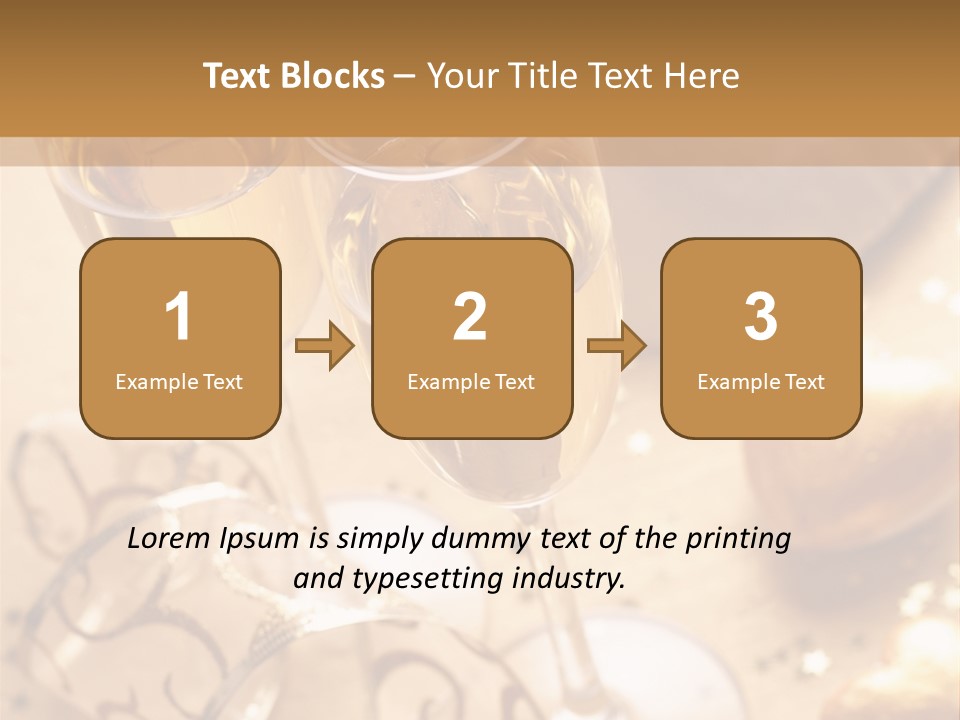 Happy New Year Champagne PowerPoint Template