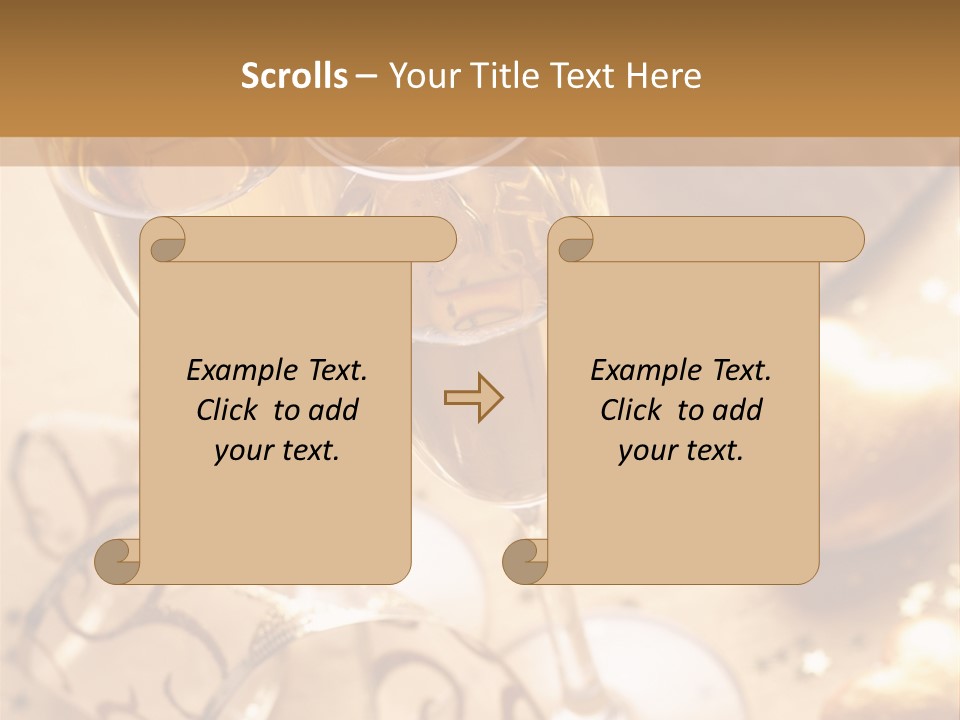 Happy New Year Champagne PowerPoint Template