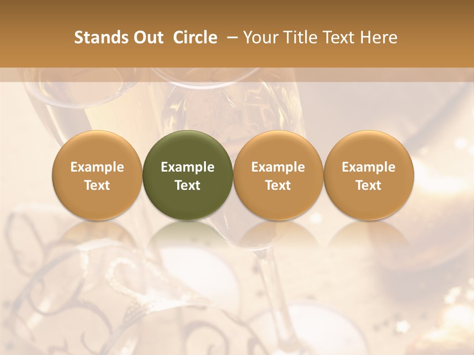 Happy New Year Champagne PowerPoint Template