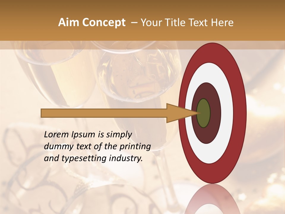 Happy New Year Champagne PowerPoint Template