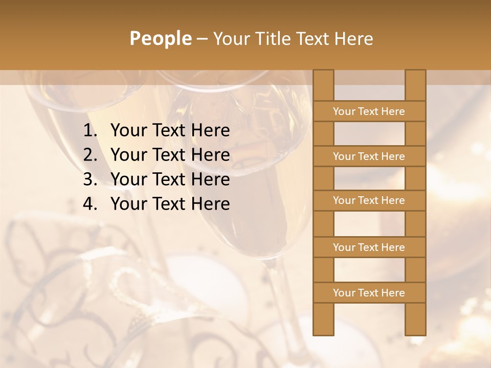 Happy New Year Champagne PowerPoint Template