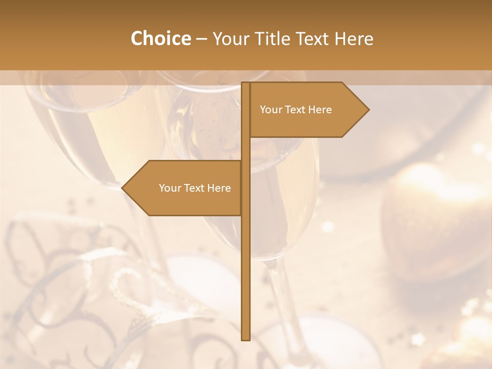 Happy New Year Champagne PowerPoint Template