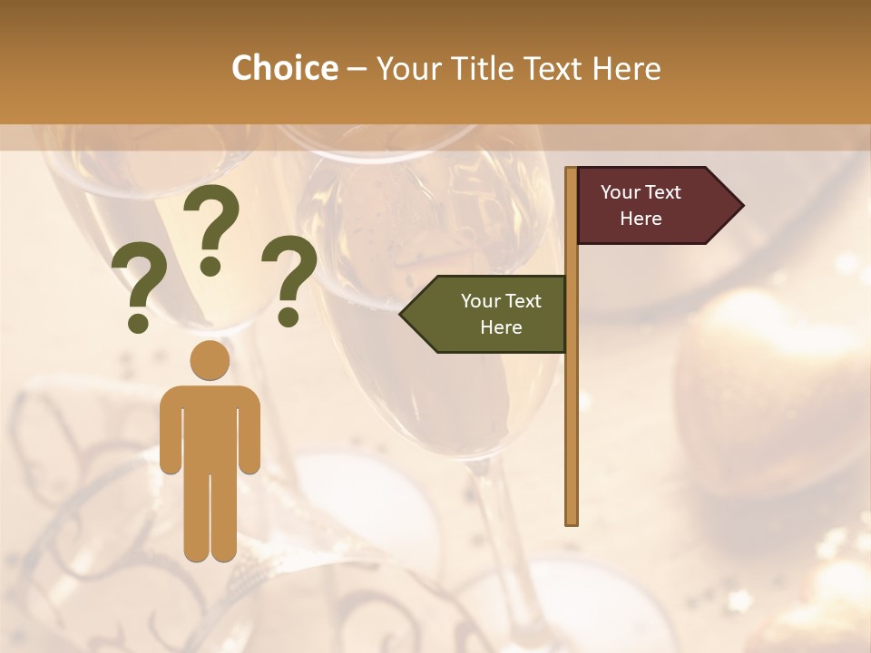 Happy New Year Champagne PowerPoint Template