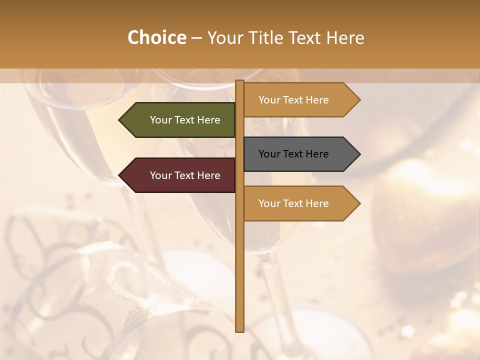 Happy New Year Champagne PowerPoint Template