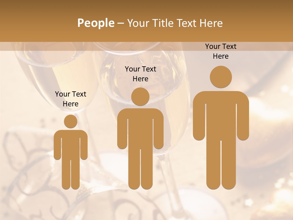 Happy New Year Champagne PowerPoint Template