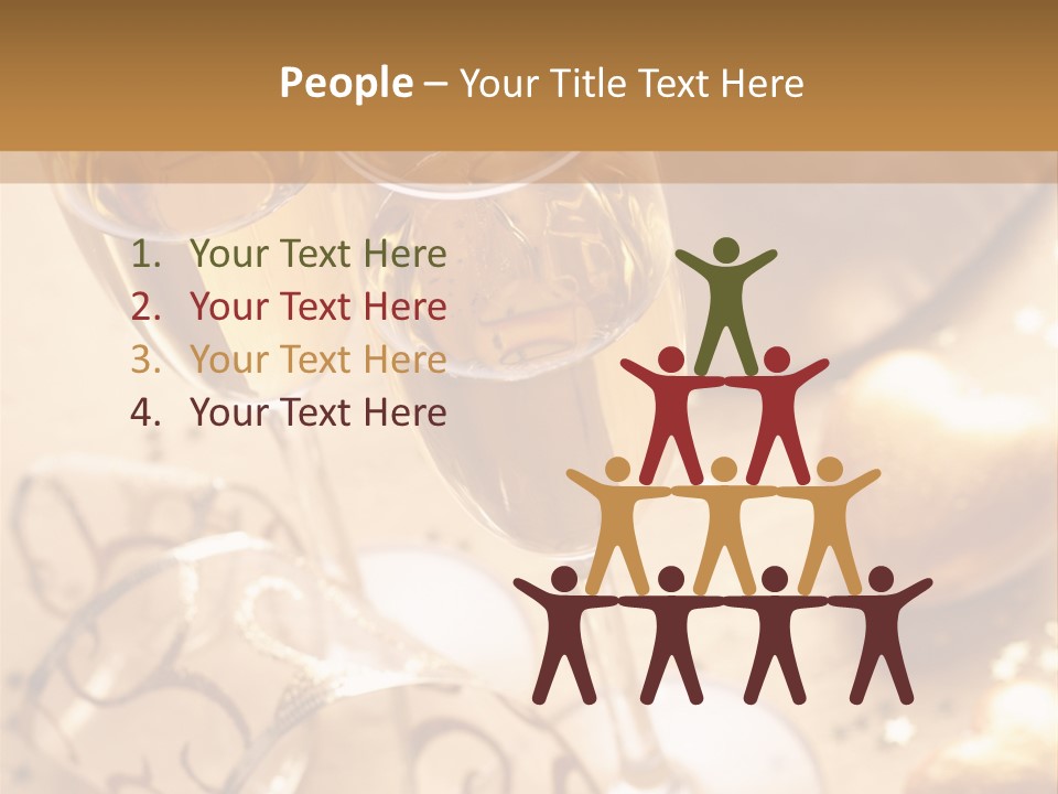 Happy New Year Champagne PowerPoint Template